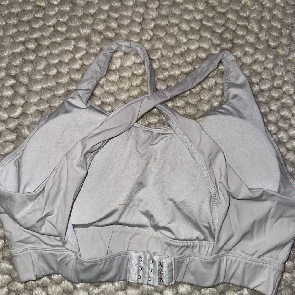 Women's Gray-White Sports Bra - Picture 4 of 4